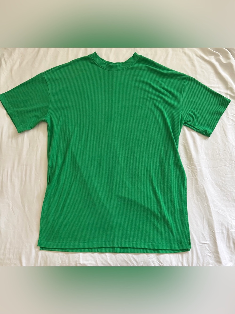 Dressed in LALA Lex Ribbed Knit Playsuit - SHIRT ONLY - XL True Green